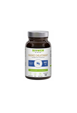 Biowen New Chelated magnesium, magnesium bisglycinate 840 mg, 100 vegan capsules