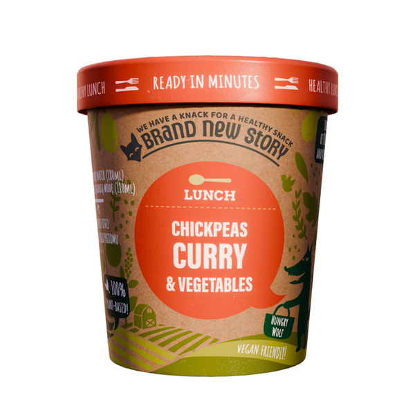 BRAND NEW STORY CHICKPEA AND VEGETABLE CURRY WITH NO ADDED SUGAR 70 g
