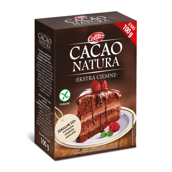 CELIKO GLUTEN FREE NATURAL DARK COCOA 100 g