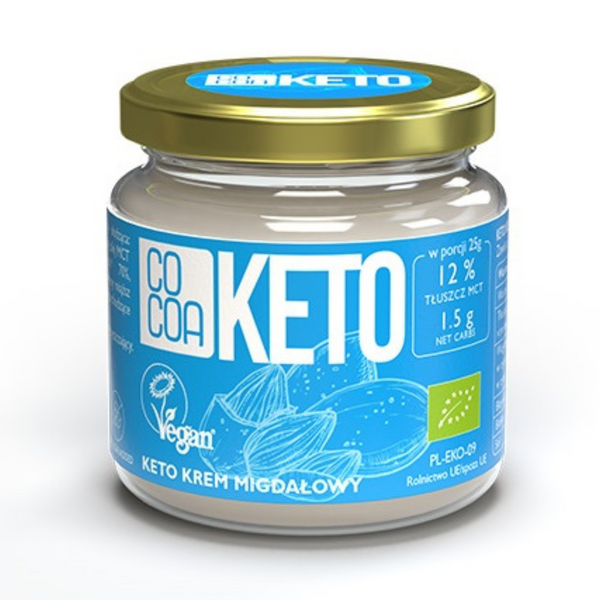 COCOA ORGANIC KETO ALMONDS SPREAD WITH MCT COCONUT OIL 200 g