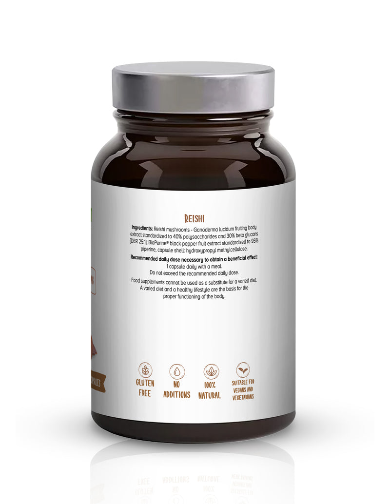 Biowen Reishi 400 mg – 40% polisacharydy, 30% beta-glukany – kapsułki