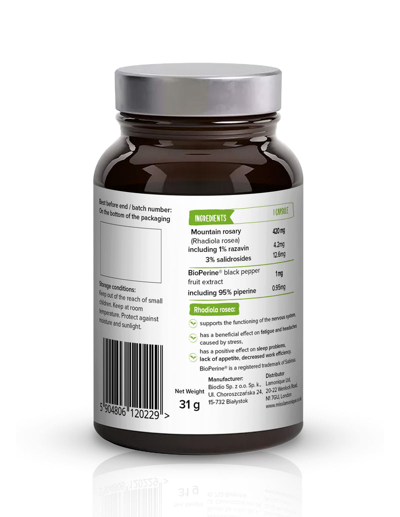 Biowen Rhodiola Rosea 420 mg – 1% rosavins and 3% salidrosides – capsules