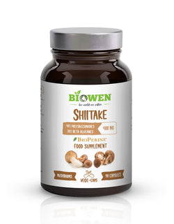 Ekstrakt Biowen Shiitake 400 mg – 40% polisacharydy, 30% beta-glukany – kapsułki