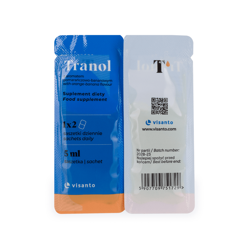 VISANTO TRANOL IN SACHETS WITH ORANGE-BANANA FLAVOR - J. ZIEBA