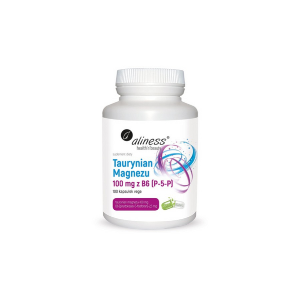 Aliness Magnesium Taurate 100 mg with B6, 100 capsules