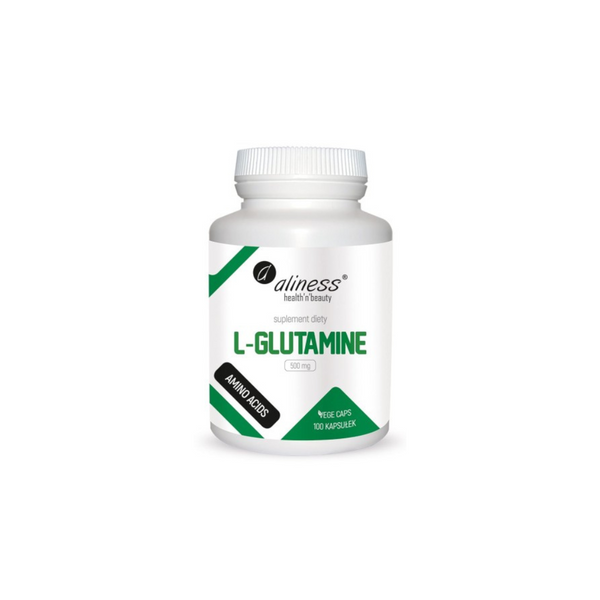 Aliness L-Glutamine 500 mg, 100 Vege capsules