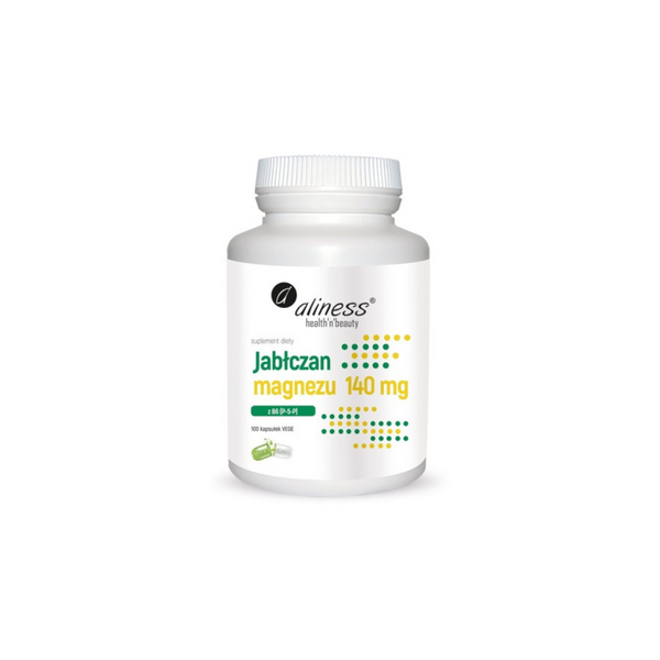 Aliness Magnesium malate 140 mg with B6, 100 Vege capsules
