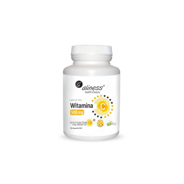 Aliness Vitamin C 500 mg, micoractive 12h, 100 capsules
