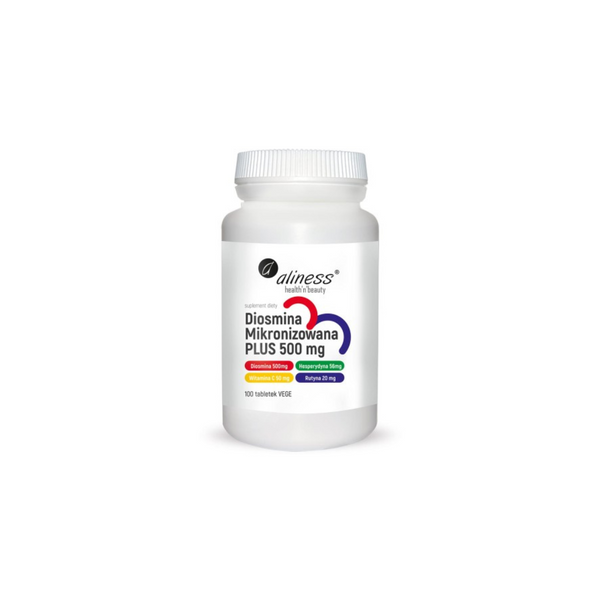 Aliness Micronized Diosmin PLUS 500 mg, 100 capsules