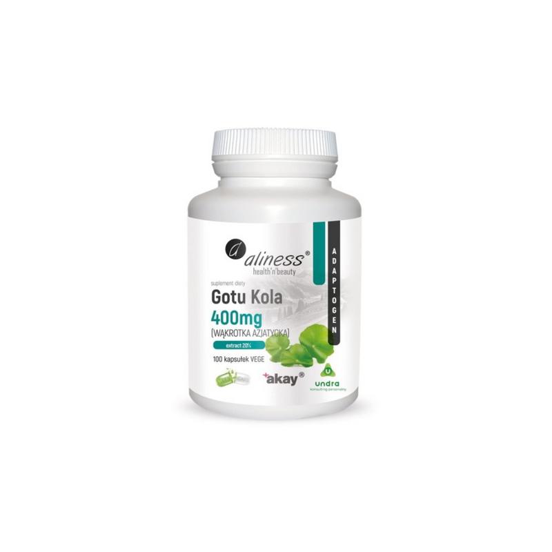 Aliness Gotu Kola (Centella asiatica, centella) 400 mg, 100 capsules