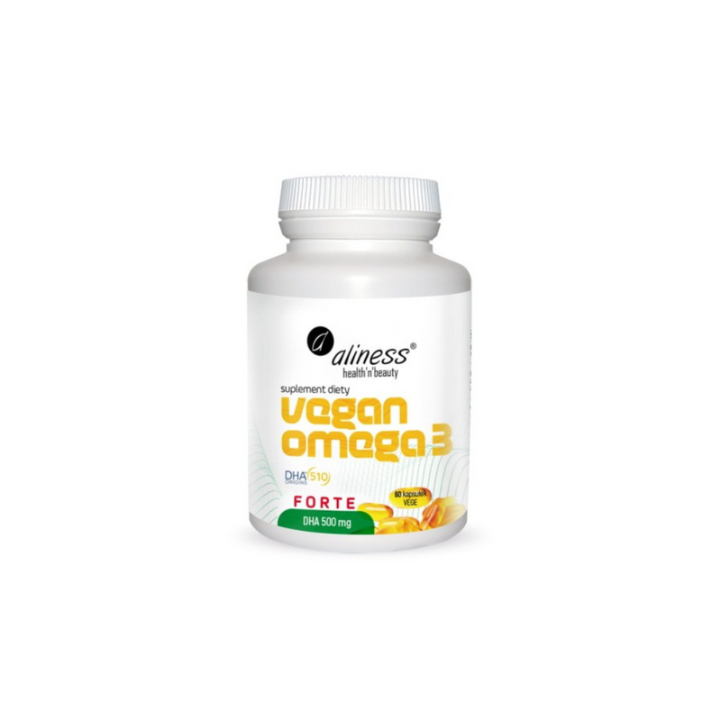 Aliness Vegan Omega 3 FORTE DHA 500 mg, 60 capsules