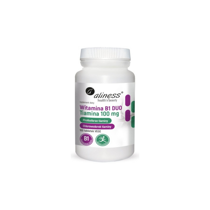 Aliness Vitamin B1 (Thiamine) DUO 100 mg, 100 capsules