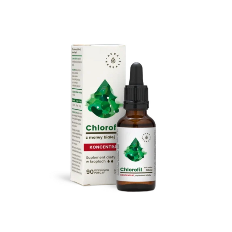 Aura Herbals Chlorophyll from White Mulberry concentrate drops (30ml)