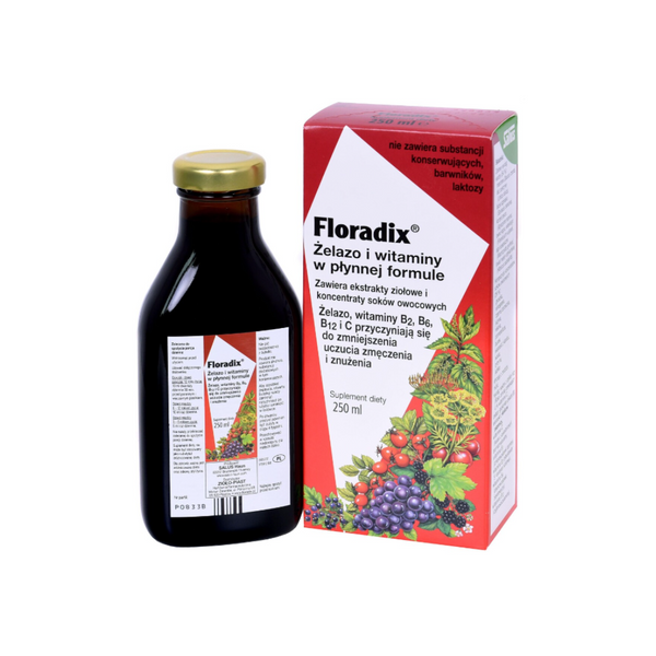 Floradix Iron & Vitamin C B1 B2 B6 B12 liquid, 250 ml