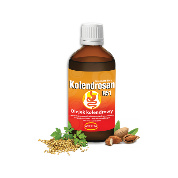 Asepta Kolendrosan R51 – Coriander oil for digestion, flatulence, constipation, 10 ml