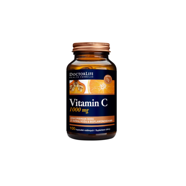 Doctor Life Vitamin C with Wild Rose Sodium Ascorbate with Wild Rose & Bioflavonoids, 100 capsules