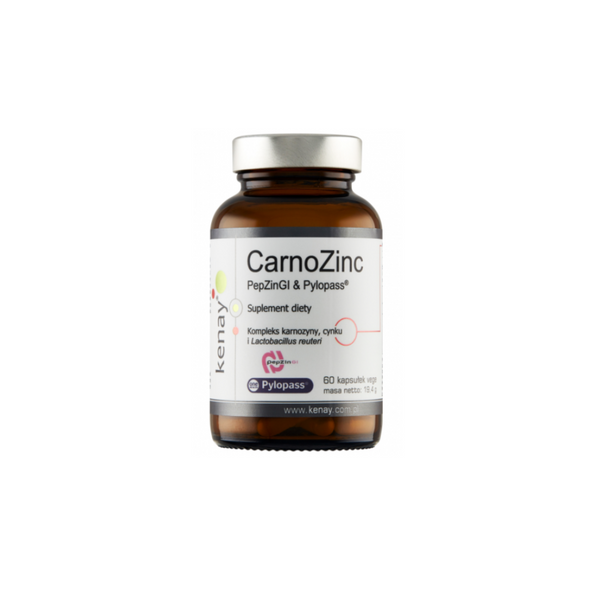 Kenay CarnoZinc PepZinGI & Pylopass™, 60 capsules