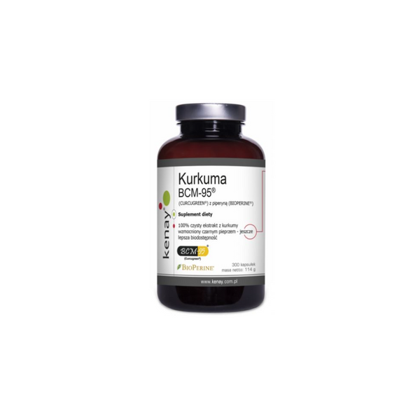 Kenay Turmeric BCM-95® (CURCUGREEN®) with Piperine (BIOPERINE®), 300 capsules