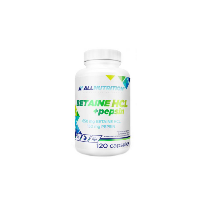 Allnutrition BETAINE HCL + PEPSIN, 120 capsules