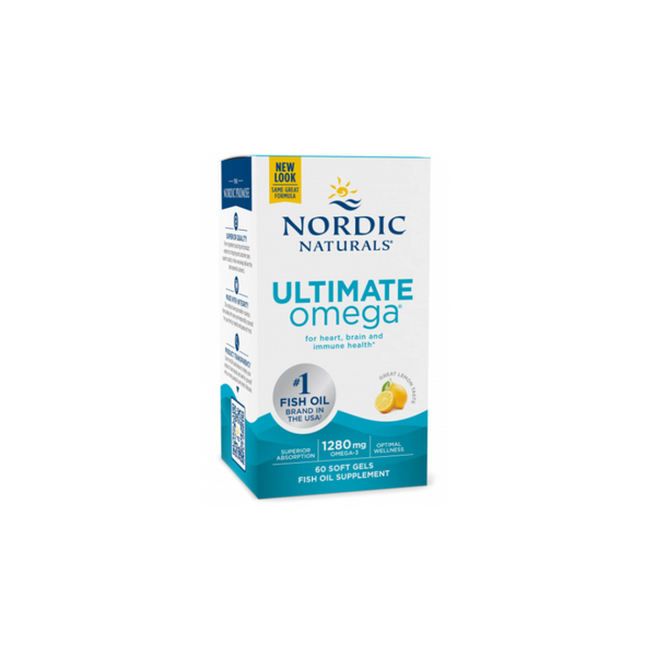 Nordic Naturals Ultimate Omega 1280mg, lemon flavoured, 60 capsules