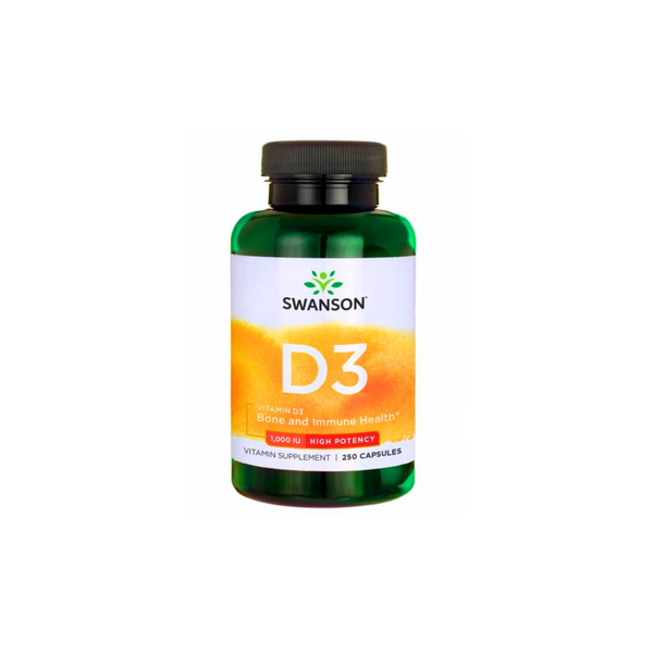 Swanson Vitamin D3 1,000 IU 25 mcg, 250 capsules