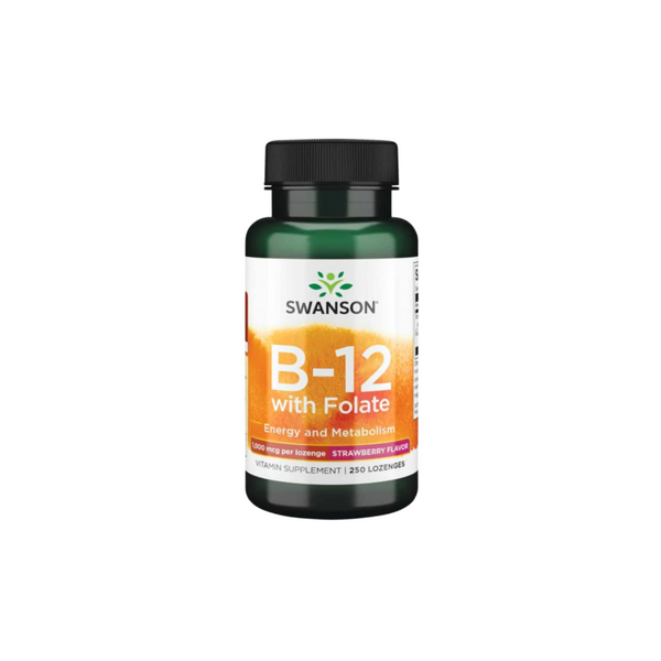 Swanson VITAMIN B12 with Folic Acid 1000 mcg / 250 lozenges