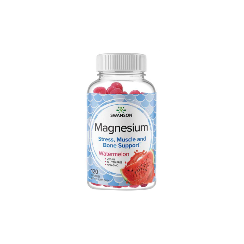 Swanson Magnesium Citrate in jellies watermelon flavour, 120 jelly beans