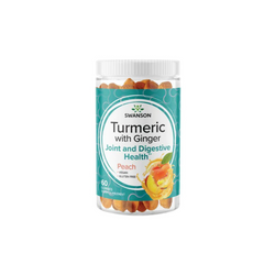 Swanson Turmeric with ginger jellies Peach flavour, 60 jelly beans