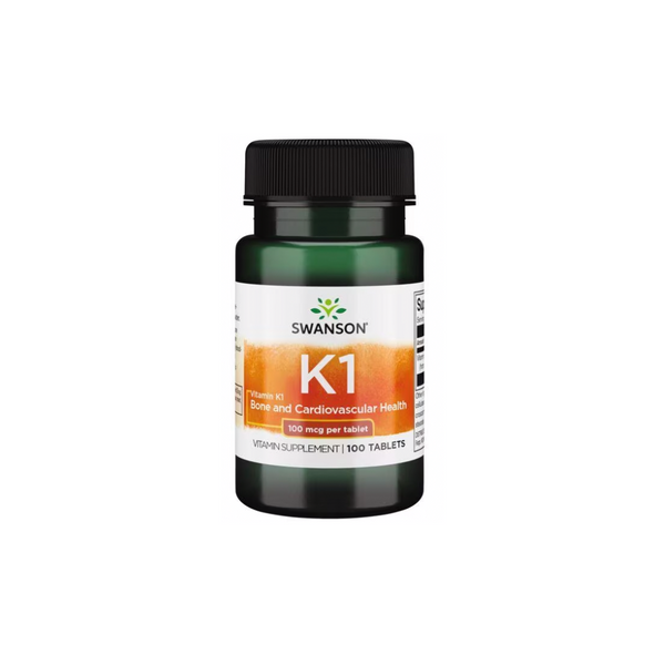 Swanson Vitamin K1 100 mcg, 100 capsules