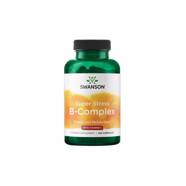 Swanson Super Stress B-Complex with vitamin C, 100 capsules