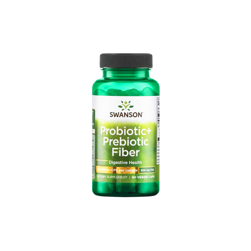 Swanson Probiotic+ Prebiotic Fiber, 60 capsules