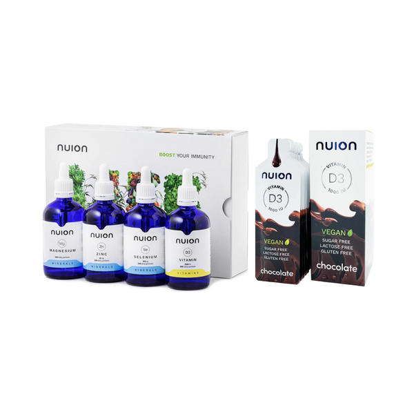 Puromedica NUION Life Package (Magnesium, Zinc, Selenium, D3) + Choco D3 (Chocolate Vitamin D3 12 sachets)
