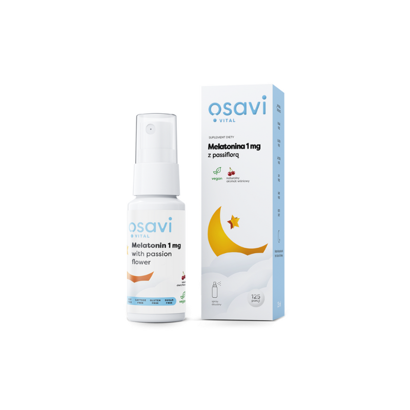 Osavi Melatonin 1 mg with Passionfruit spray (cherry flavour) 25 ml - 125 servings