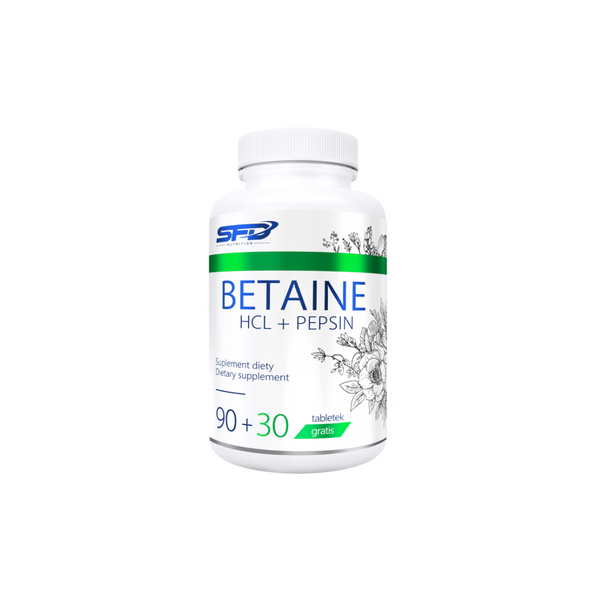 SFD Betaine HCL + Pepsin 90 tablets + 30 free