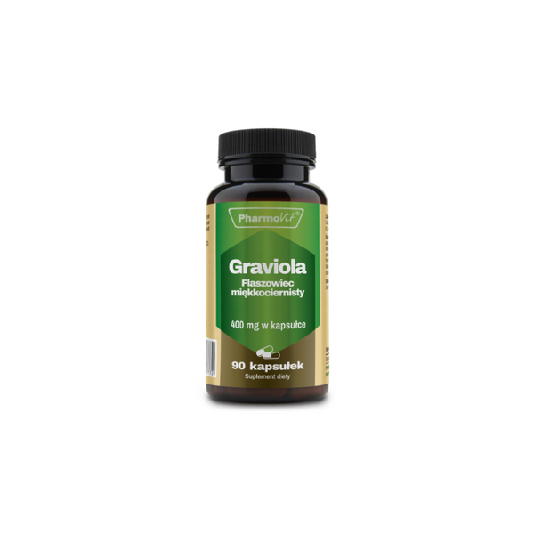 PharmoVit Graviola Flaszowiec Miękkociernisty (Annona muricata) 400 mg / 90 capsules