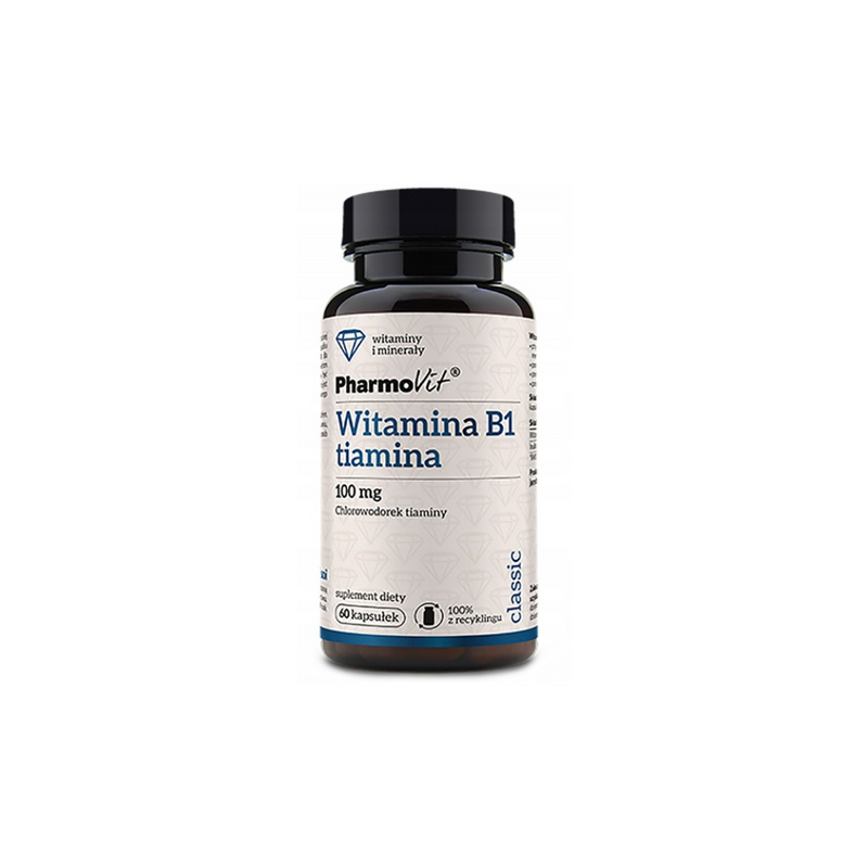 PharmoVit Vitamin B1 Thiamine 100 mg / 60 capsules