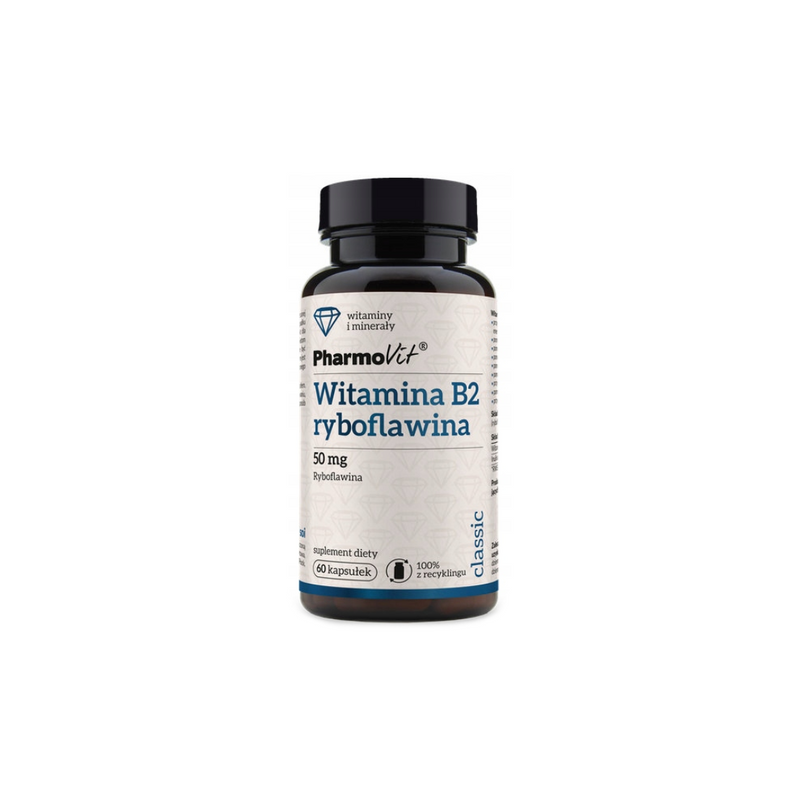 PharmoVit Vitamin B2 Riboflavin 50 mg, 60 capsules