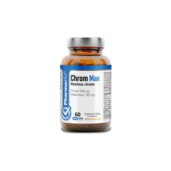 PharmoVit Chrome Max Chromium picolinate + Vitamin C 200 mcg / 60 capsules