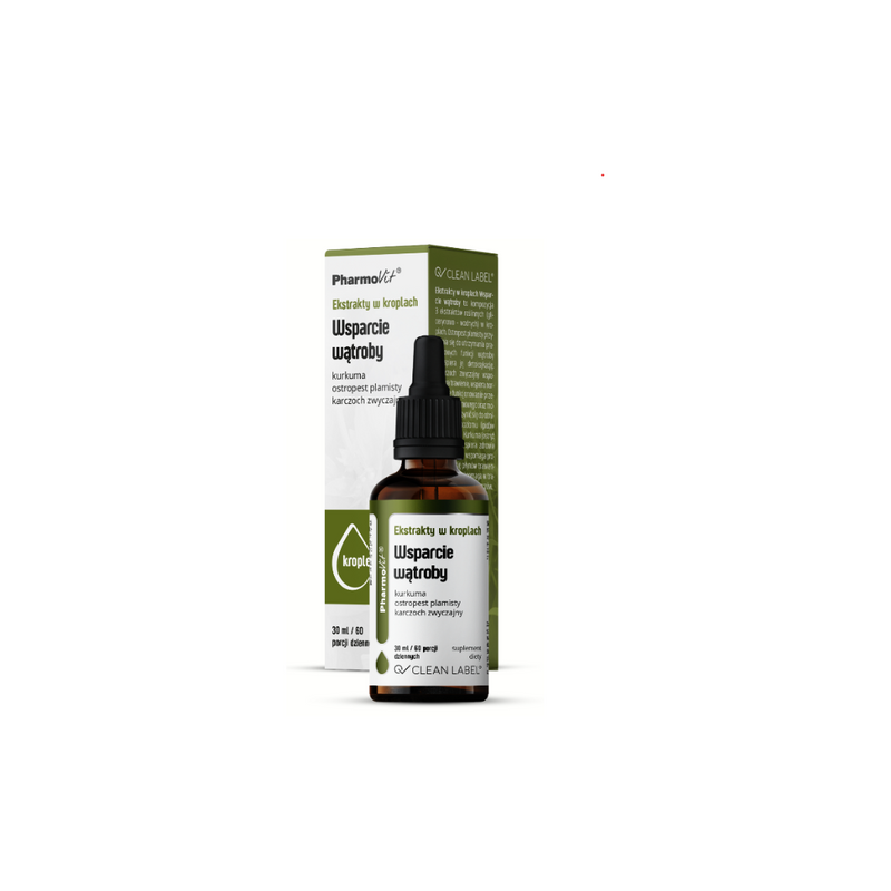 PharmoVit Liver support - Extracts in drops Turmeric / Milk Thistle / Artichoke 30 ml = 60 daily portions