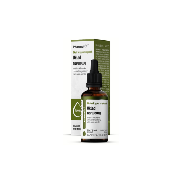 PharmoVit Nervous system - Extracts in drops Lemon balm / Hops / Rhodiola rosea 30 ml = 60 daily portions