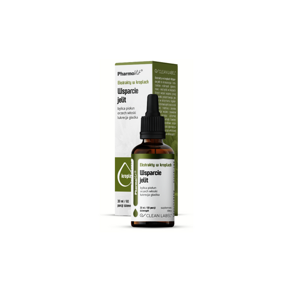 PharmoVit Intestinal support - Extracts in drops Mugwort Wormwood / Walnut / Licorice 30 ml = 60 daily portions