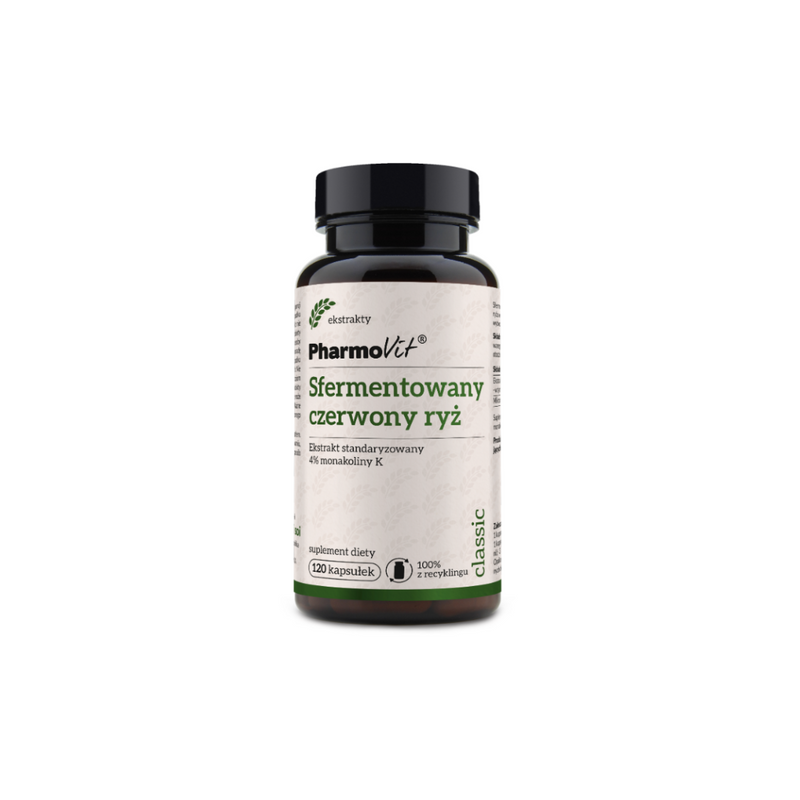 PharmoVit Fermented red rice Standardized extract, 120 capsules