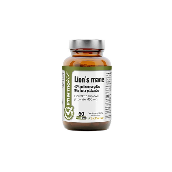 PharmoVit Lion's Mane - Standardized extract of Lion's Mane, 60 capsules