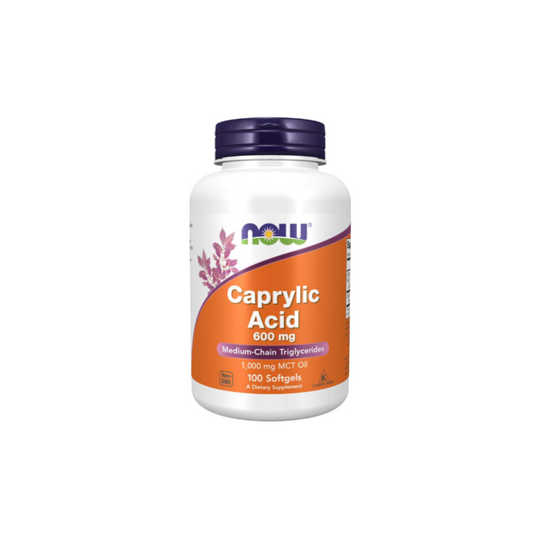 Now Foods Caprylic acid 600 mg – 100 gel capsules