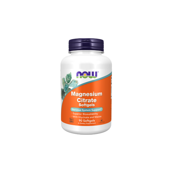 Now Foods Magnesium Citrate + bisglycinate + malate, 90 capsules