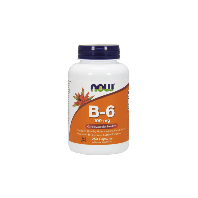 Now Foods  B-6, 100 mg, 250 veg capsules