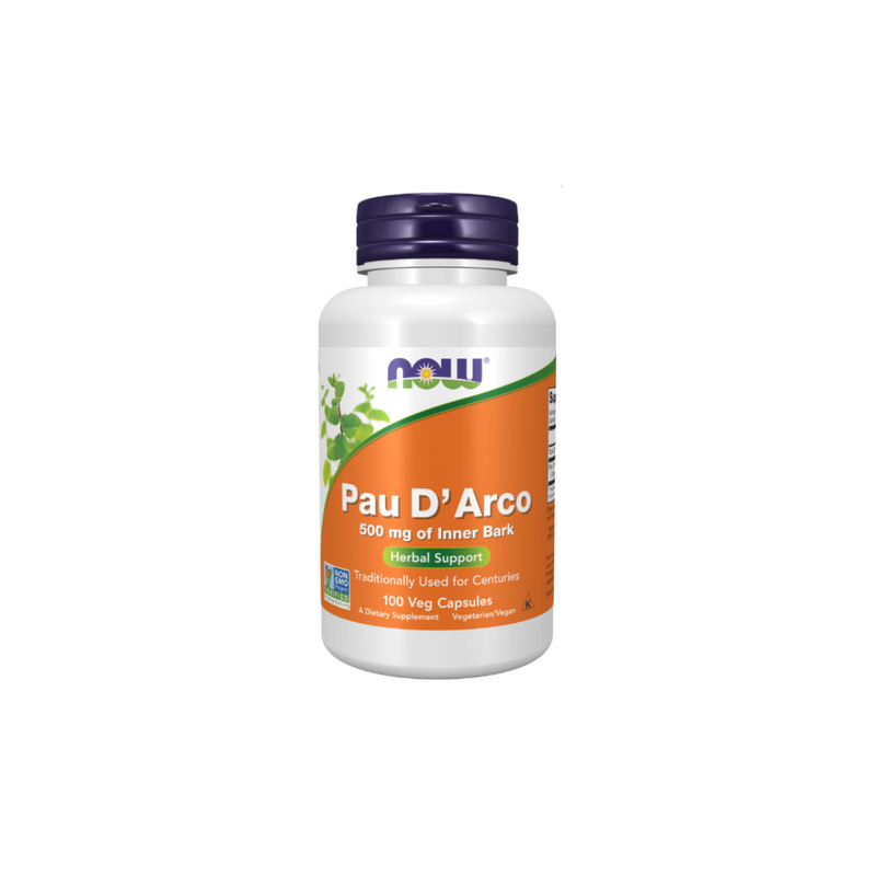 Now Foods Pau D'Arco (La Pacho) 500 mg, 100 vegetarian capsules