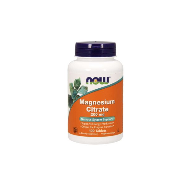 Now Foods Magnesium citrate 200 mg / 100 vegetarian tablets