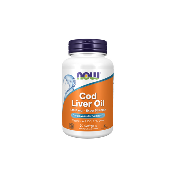 Now Foods Cod Liver Oil – Tran 1000 mg – 90 gel capsules