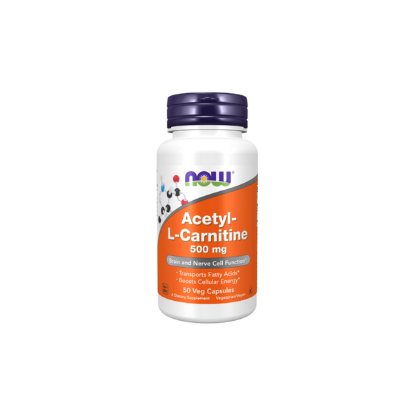 Now Foods Acetyl-L-Carnitine 500 mg – 50 vegetarian capsules